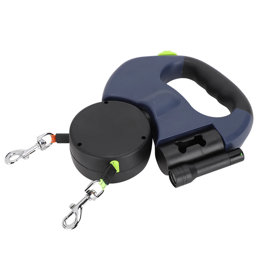 Ergonomisk design til gåture med kæledyr. Til at gå tur med 2 hunde på én gang.