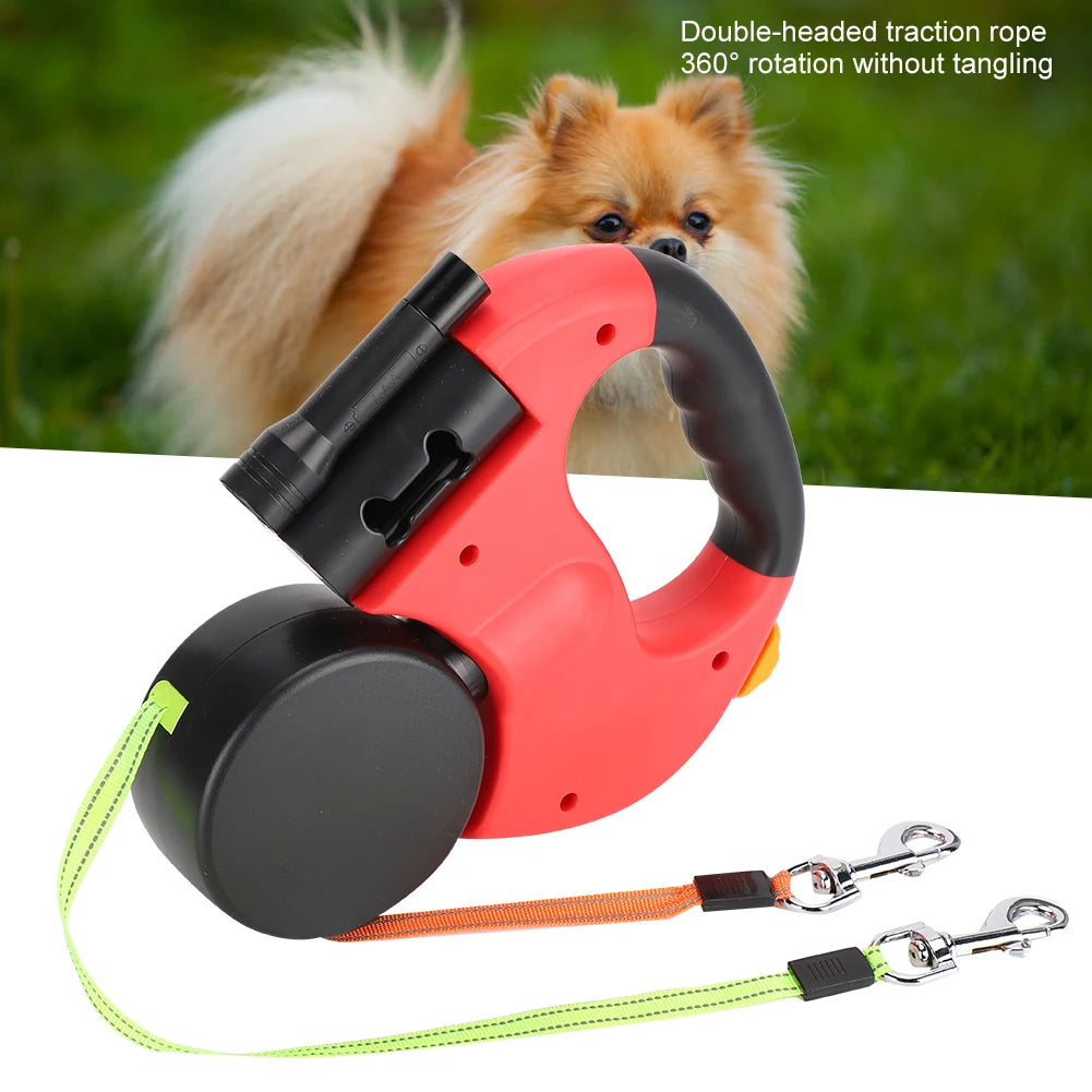 Ergonomisk design til gåture med kæledyr. Til at gå tur med 2 hunde på én gang.