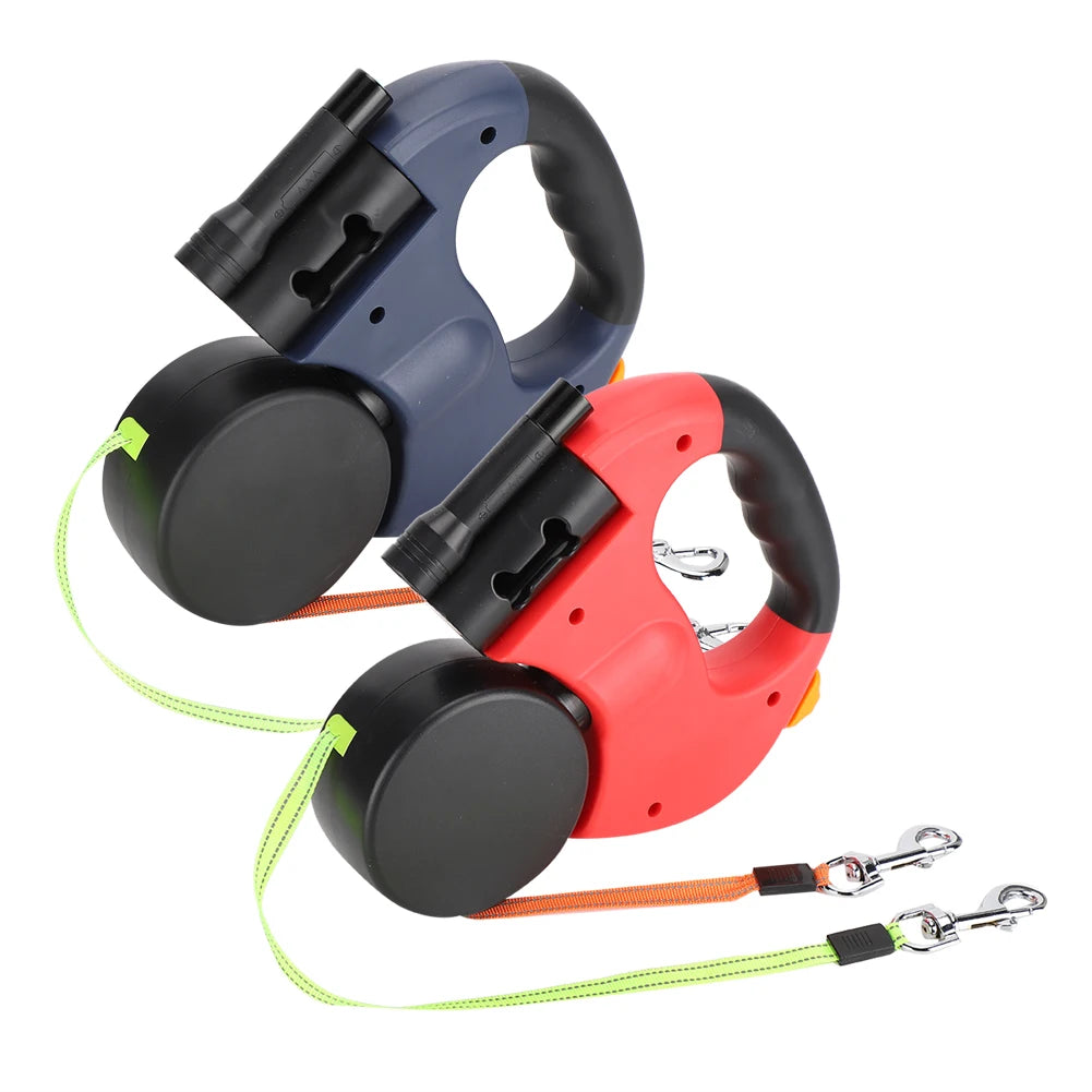Ergonomisk design til gåture med kæledyr. Til at gå tur med 2 hunde på én gang.