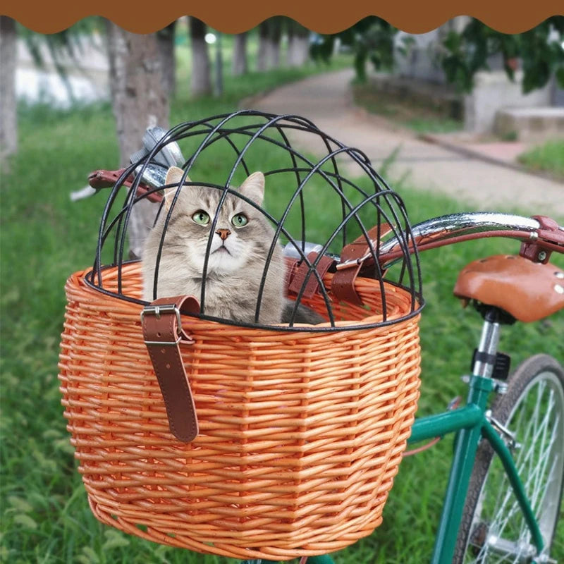 Cykelkurv til kæledyr med låg.
