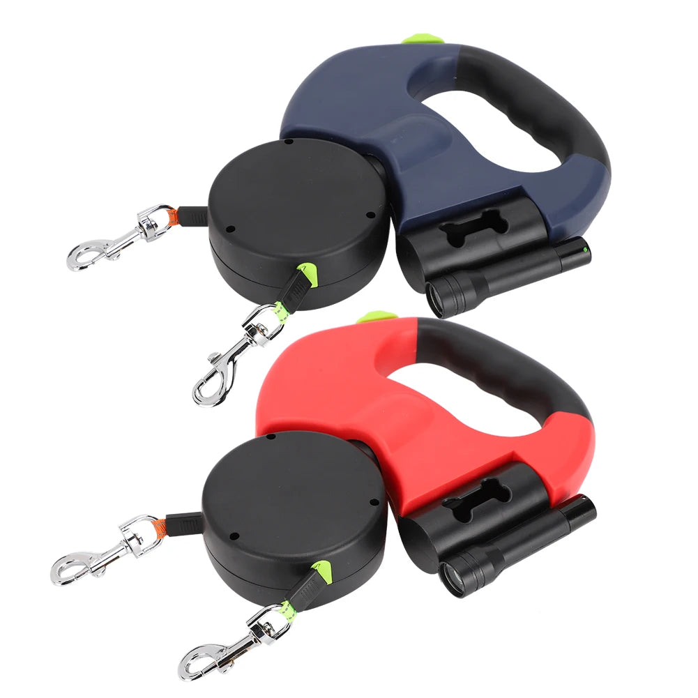Ergonomisk design til gåture med kæledyr. Til at gå tur med 2 hunde på én gang.